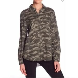 beachlunchlounge Camouflage Button Down Shirt Size Medium
